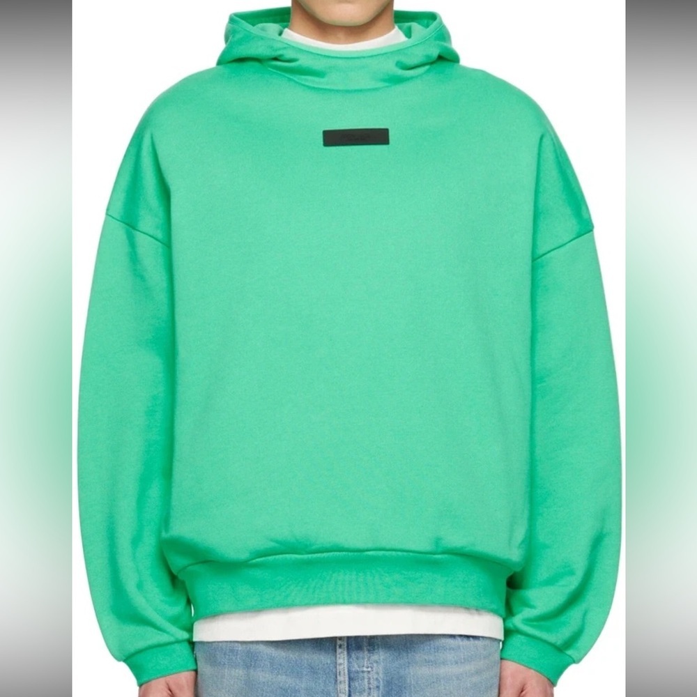 Fear of God ESSENTIALS 2024 Mint Leaf Hoodie M NWT FW24 - Picture 3 of 8